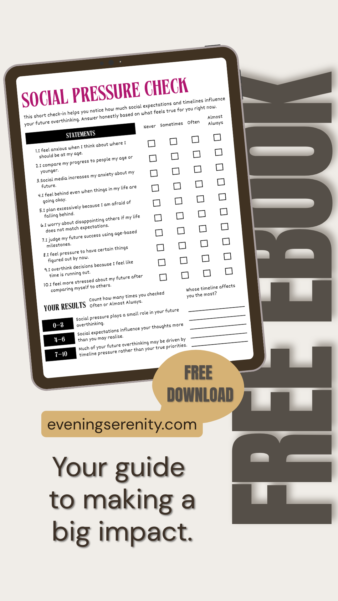 Stop Overthinking the Future Workbook