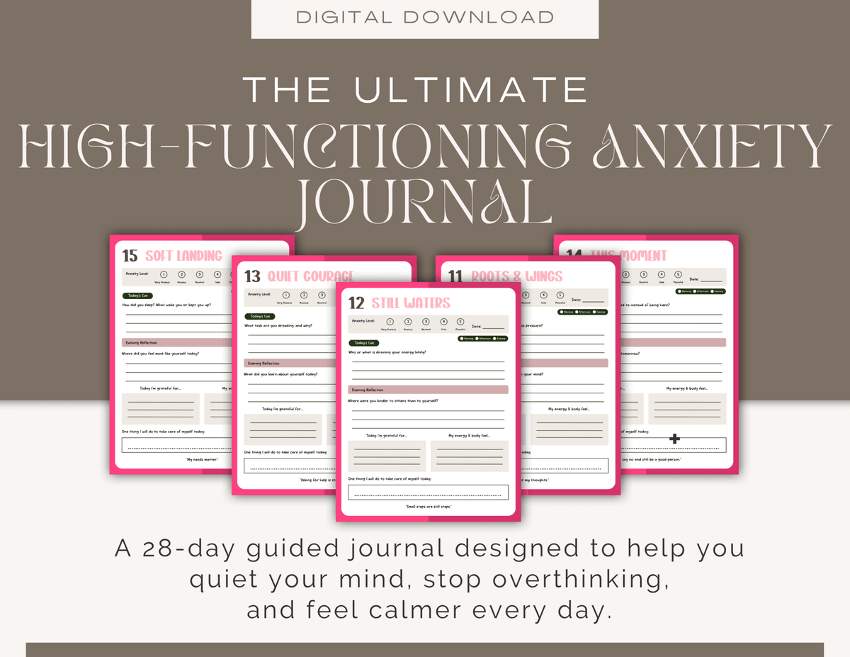 A 28-Day Guided Journal to Quiet Your Mind, Ease Overthinking & Find Calm Again - Evening Serenity