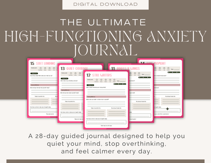 A 28-Day Guided Journal to Quiet Your Mind, Ease Overthinking & Find Calm Again - Evening Serenity