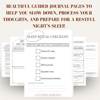 NIGHTTIME ANXIETY DUMP JOURNAL - Evening Serenity