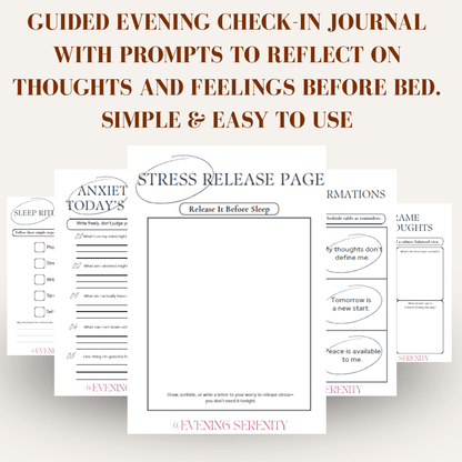 NIGHTTIME ANXIETY DUMP JOURNAL - Evening Serenity