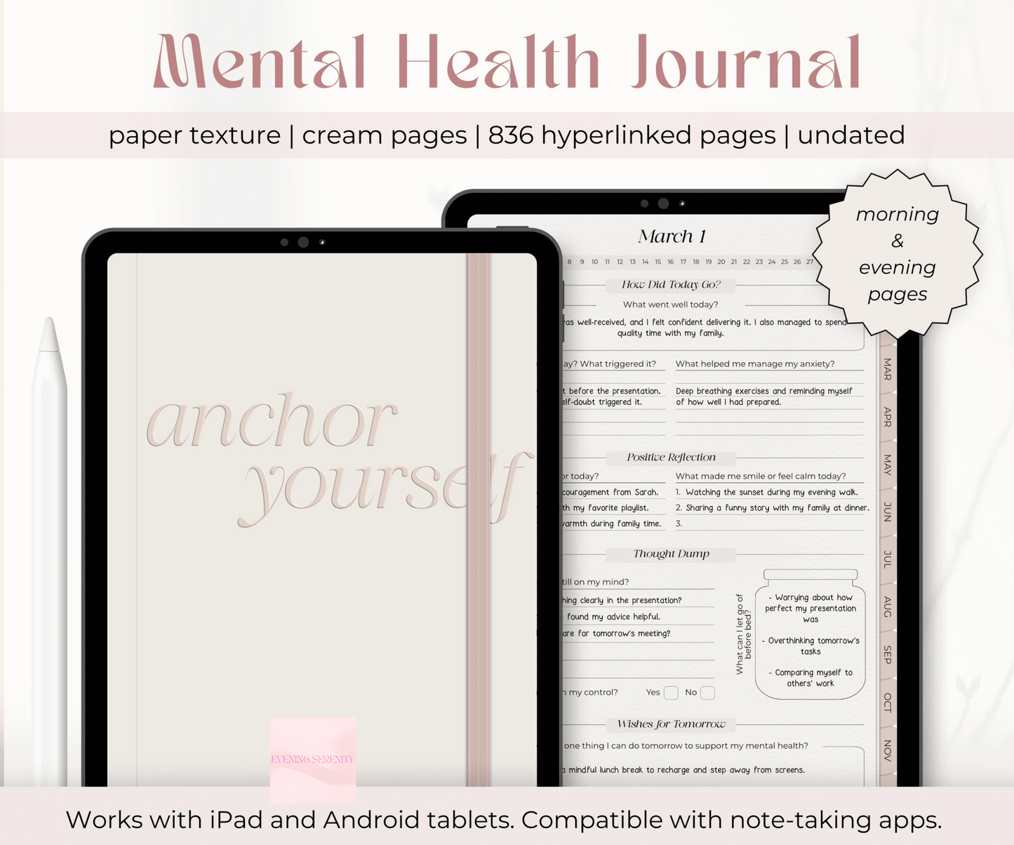 The 366-Day Mental Reset Journal For High-Achieving Women Who Cannot Switch Off After 8pm - Evening Serenity