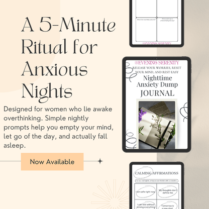 The 5-Minute Nighttime Anxiety Dump Journal - Evening Serenity
