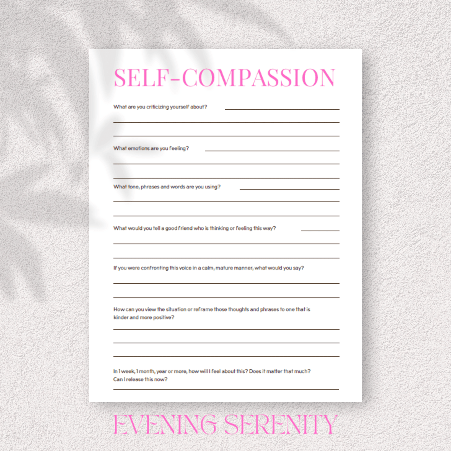 THE CALM MIND RESET: A Complete Anxiety & Stress Relief Journal - Evening Serenity