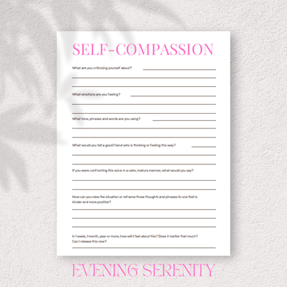 THE CALM MIND RESET: A Complete Anxiety & Stress Relief Journal - Evening Serenity